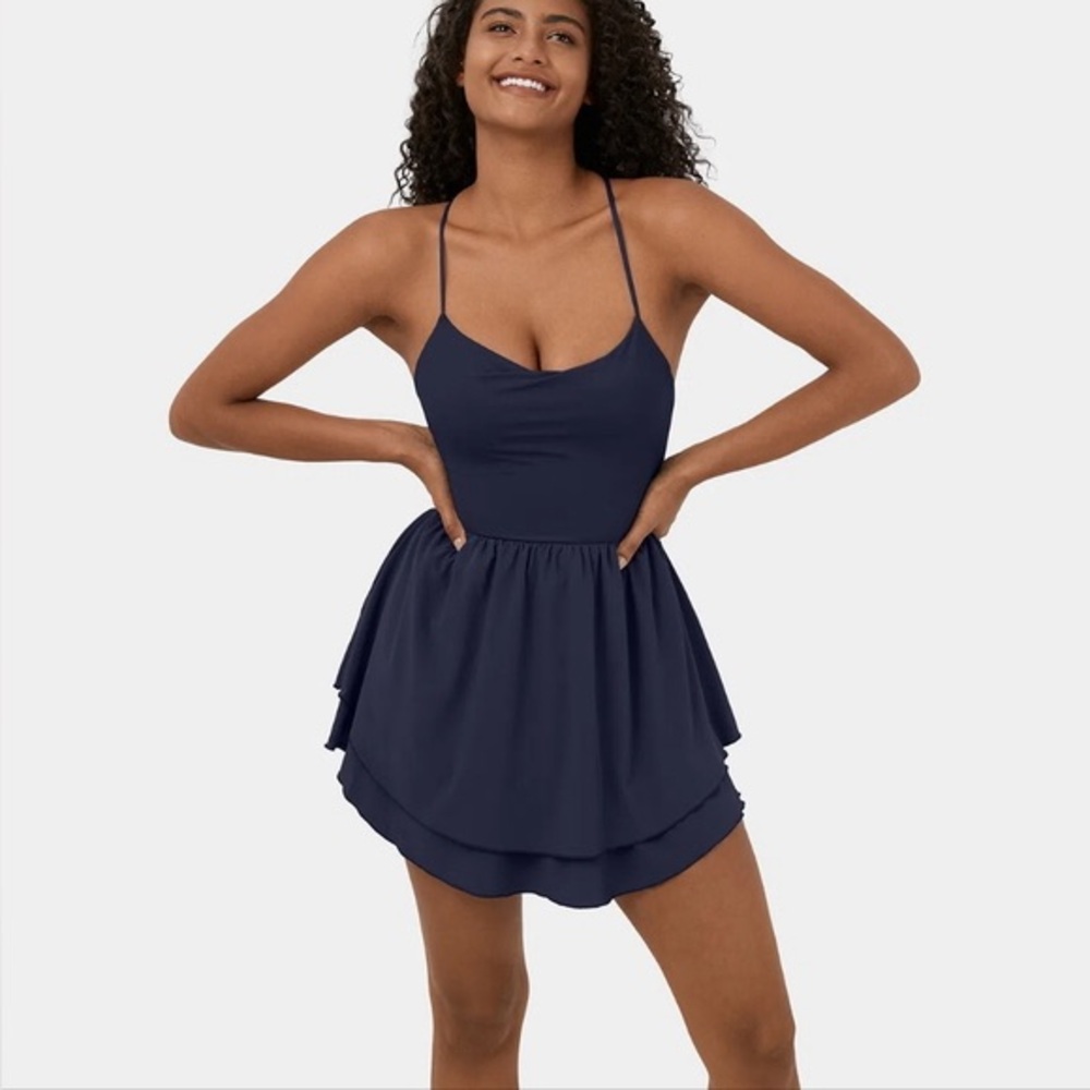 Halara Breezeful Lace Up Back Mini Dress